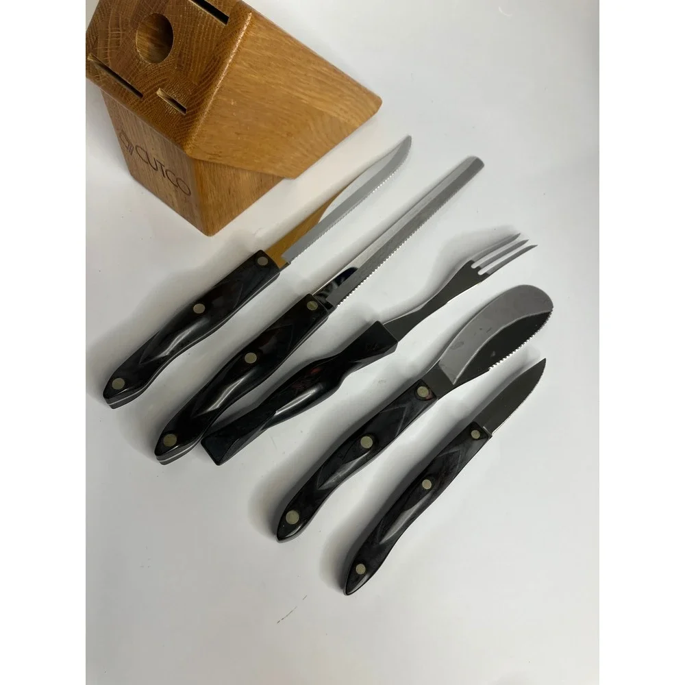 Cutco 5 piece knife set made in the USA good preowned condition